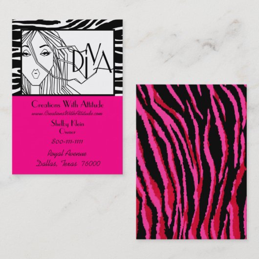 Chic DIVA Business Card Visitenkarte (Vorne/Hinten)