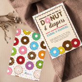 Chic Donut & Diapers Paare Babydusche Einladung
