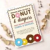 Chic Donut & Diapers Paare Babydusche Einladung
