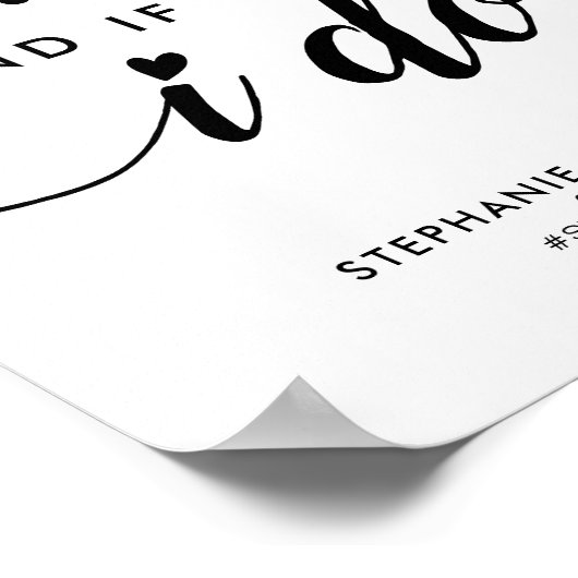 Chic Donut Mind, wenn ich Herz-Script-Gastgeschenk Poster (Ecke)