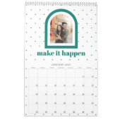 Chic Dots EDITABLE COLOR + Foto Captions Calendar Kalender (Jan 2027)