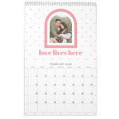 Chic Dots EDITABLE COLOR + Foto Captions Calendar Kalender (Feb 2026)