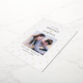 Chic Dots FOIL Moderne Hochzeit speichern die Datu Folieneinladung (Gedreht)