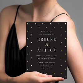 Chic Dots FOIL Moderne Hochzeitsreise Einladung In