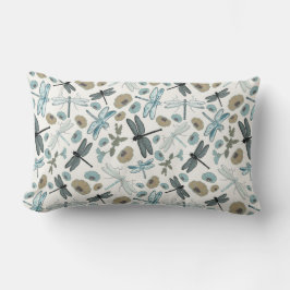 Chic Dragonflies-Blume-Muster Lendenkissen