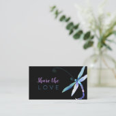 Chic Dragonfly Business Empfehlungskarte (Stehend Vorderseite)