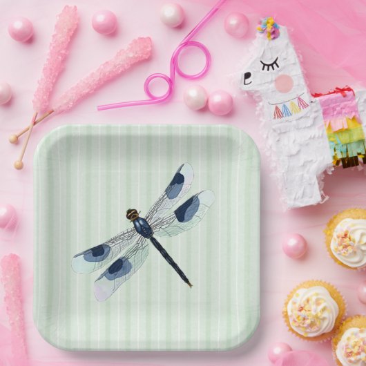 Chic Dragonfly Pappteller (Party)