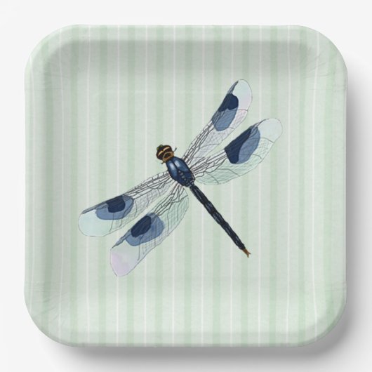 Chic Dragonfly Pappteller (Vorderseite)