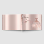 Chic Dress Rose Gold Sweet 16 Gästebuch (Voll)