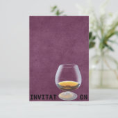 Chic Drink Dinner Vip Personalisierte Einladung (Stehend Vorderseite)