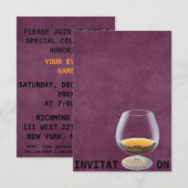 Chic Drink Dinner Vip Personalisierte Einladung (Vorne/Hinten)