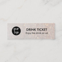 Chic Drink Ticket Voucher Company Logo Party Event