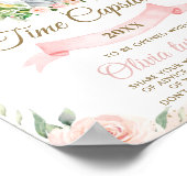 Chic Dschungeltiere Pink Floral Time Kapsel Zeiche Poster (Ecke)