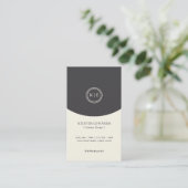 Chic Dual-Tone-Berufliche Visitenkarte (Stehend Vorderseite)