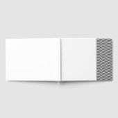 Chic Dunkelgrau rechts, gezogene Waves auf Weiß Gästebuch (Voll)