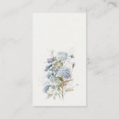 Chic Dusky Blue Floral Diaper Raffle Baby Dusche Begleitkarte (Rückseite)