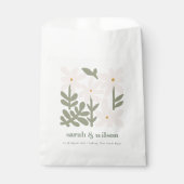 Chic Dusky Blush Retro Minimal Blumenzwiese Geschenktütchen (Vorderseite)