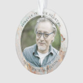 CHIC DUSKY GRAY GOLD AGATE BEILEID MEMORIAL FOTO ORNAMENT (Vorderseite)