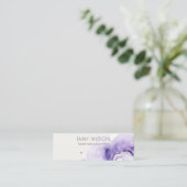 Chic Dusky Lilac Abstract Watercolor Agate Earring Mini Visitenkarte (Stehend Vorderseite)