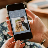 Chic Dusty Blue Foto Wedding Reception Save The Date