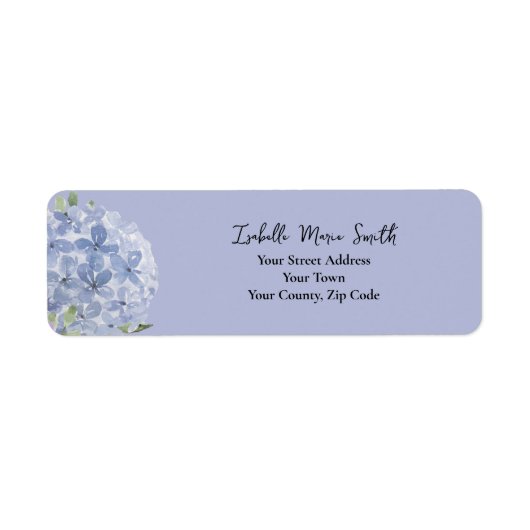 Chic Dusty Blue Hydrangea Blume Hochzeit Einladung (Vorne)