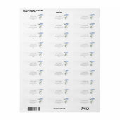 Chic Dusty Blue Hydrangea Rücksendeadresse (Vorne)