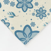 Chic Dusty Blue Jasmine & Botanical Fleece-Decke Fleecedecke (Ecke)