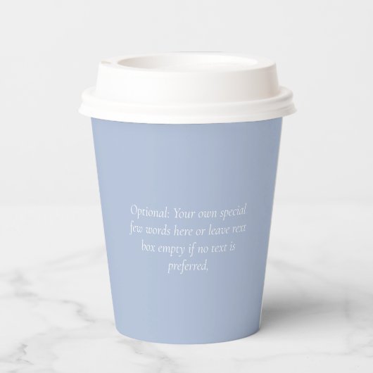 Chic Dusty Blue Monogram Script Event Wedding Pappbecher (Rückseite)