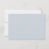 Chic Dusty Blue Painted Strokes Meal Choice RSVP Karte (Rückseite)