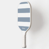 Chic Dusty Blue Streifen Streifen Streifen Persona Pickleball Schläger (Links)