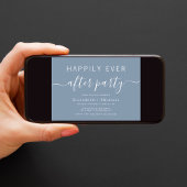 Chic Dusty Blue Wedding After Party Einladung