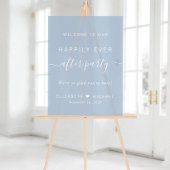 Chic Dusty Blue Wedding Empfang Acrylschild