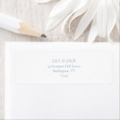 Chic Dusty Blue Wedding Return Address Label (Insitu)