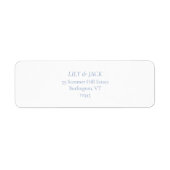 Chic Dusty Blue Wedding Return Address Label (Vorne)