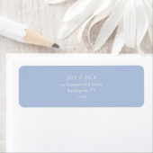 Chic Dusty Blue Wedding Return Address Label (Insitu)