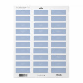 Chic Dusty Blue Wedding Return Address Label (Vorne)
