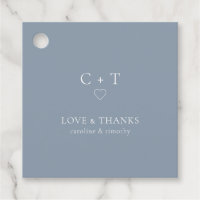 Chic Dusty Blue Wedding Vielen Dank für Ihr Intere