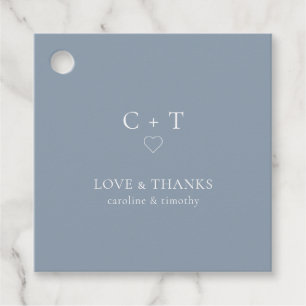 Chic Dusty Blue Wedding Vielen Dank für Ihr Intere Geschenkanhänger
