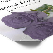 Chic Dusty Lila Rose Geschenke & Karten Hochzeitsz Poster (Ecke)