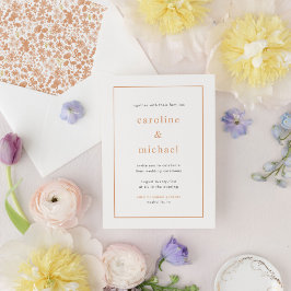 Chic Dusty Pink Ditzy Floral Wedding Einladung