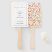 Chic Dusty Pink Ditzy Floral Wedding Program Fächer (Vorne und Hinten)