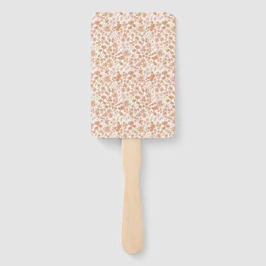 Chic Dusty Pink Ditzy Floral Wedding Program Fächer (Rückseite)