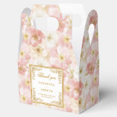 Chic Dusty Pink Gold Gastgeschenk Hochzeit Box Geschenkschachtel (Geöffnet)