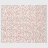 Chic Dusty Pink Leopard Print Muster Geschenkpapier (Flach)