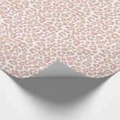 Chic Dusty Pink Leopard Print Pattern Geschenkpapier (Ecke)