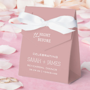Chic Dusty Pink The Night Before Probe Dinner Geschenkschachtel