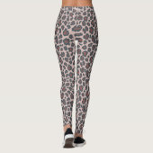 Chic Dusty Rosa Leopard Druckmuster Leggings (Rückseite)