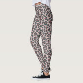 Chic Dusty Rosa Leopard Druckmuster Leggings (Links)