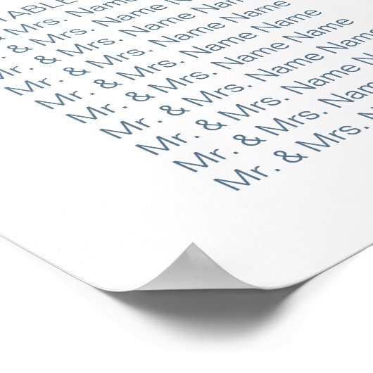 Chic Dusty Rose Blumensitzdiagramm Poster (Ecke)