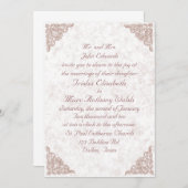 Chic Dusty Rose Hochzeit Einladung (Vorne/Hinten)